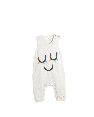 THE BONNIE MOB ROOS KNIT EYELASH INTARSIA PLAYSUIT RAINBOW ROOS-2466-191
