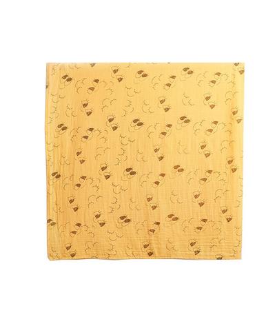 THE BONNIE MOB WARHOL MUSLIN SWADDLE BLANKET YELLOW WARHOL-2446-191